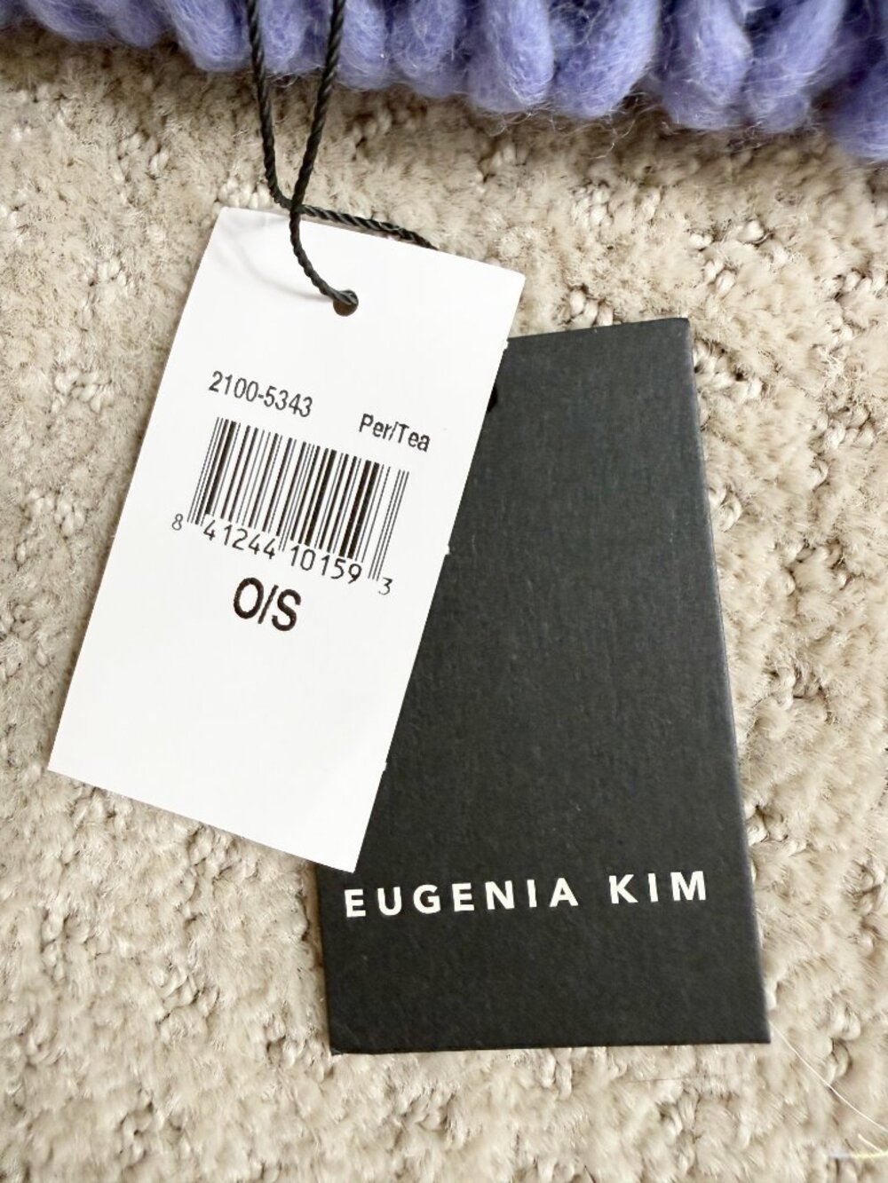 Eugenia Kim Periwinkle/Teal Wool Knitted Beanie w/Tags - Picture 3 of 6
